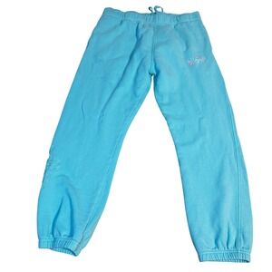 Kotn Light Blue Embroidered Flower Sweatpants Joggers Size L
